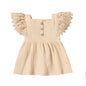 Kids Solid Color Sleeveless Dress