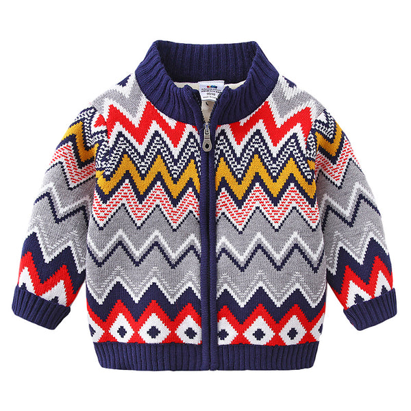 Baby Velvet Zipper Cotton-padded Jacket - Stuffs & Savers