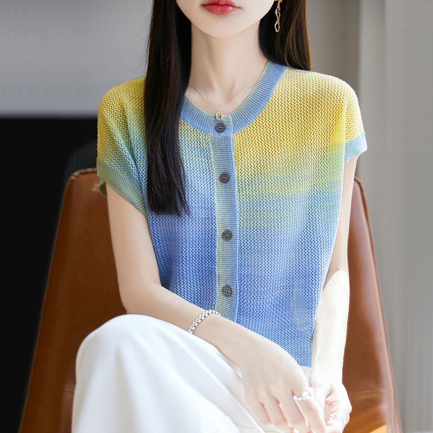 Summer Tencel Crewneck Short Sleeves