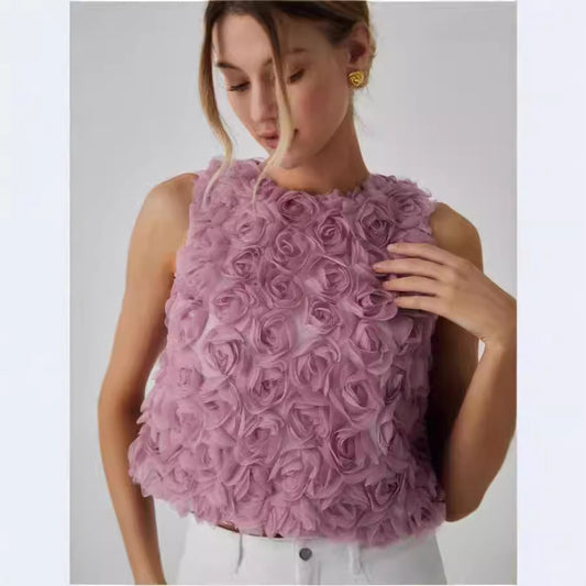 Women's Sleeveless Vest Short Loose Top