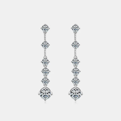 4 Carat Moissanite 925 Sterling Silver Earrings