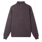 Stand up collar zipper cardigan sweater