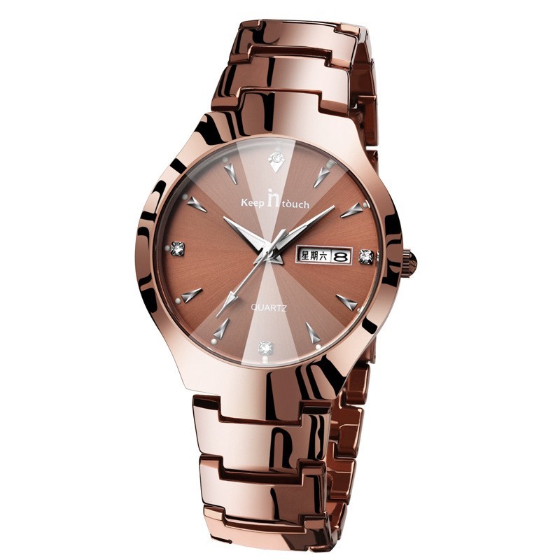 Luminous couple quartz watch