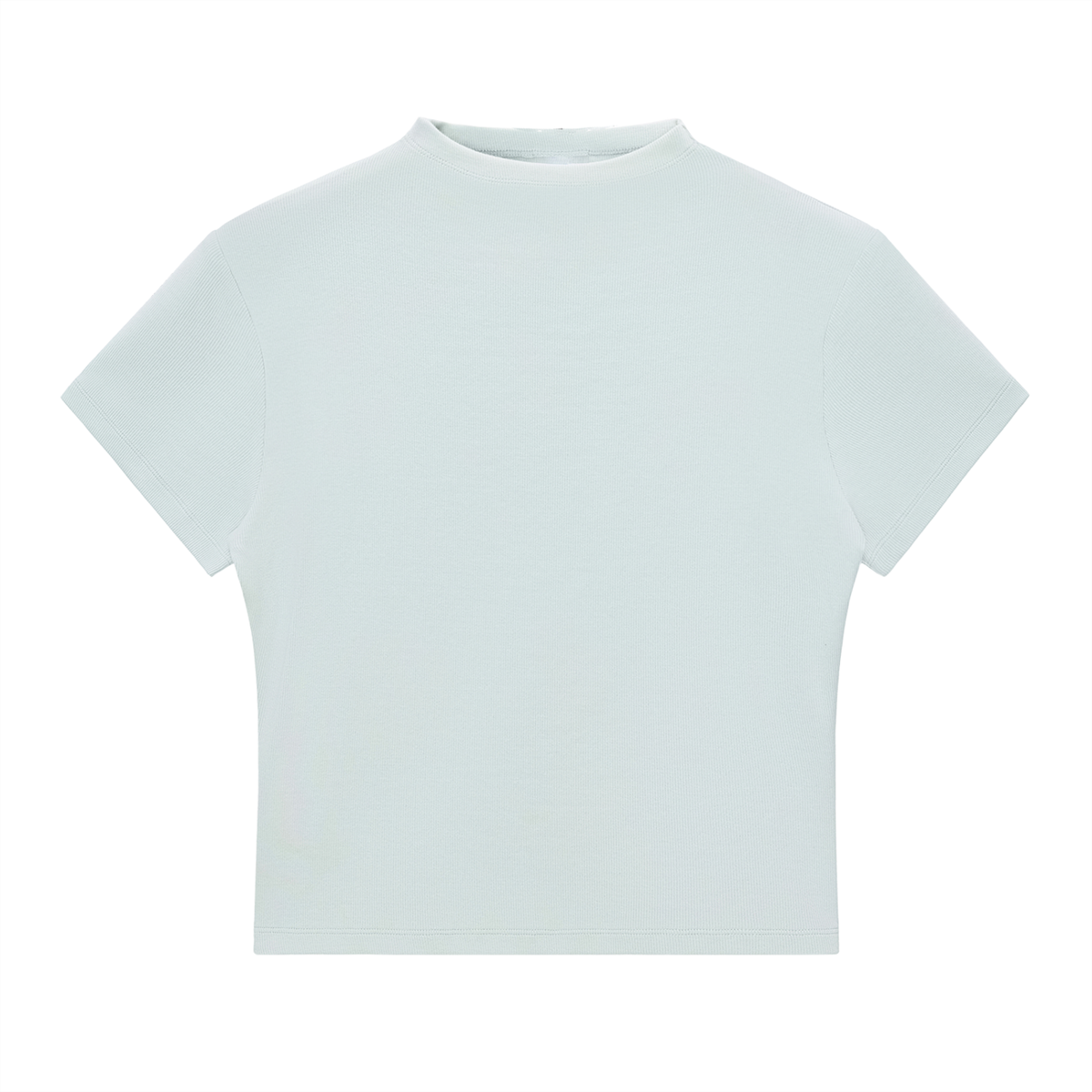 Womens Slim Fit Mock Neck T-Shirt