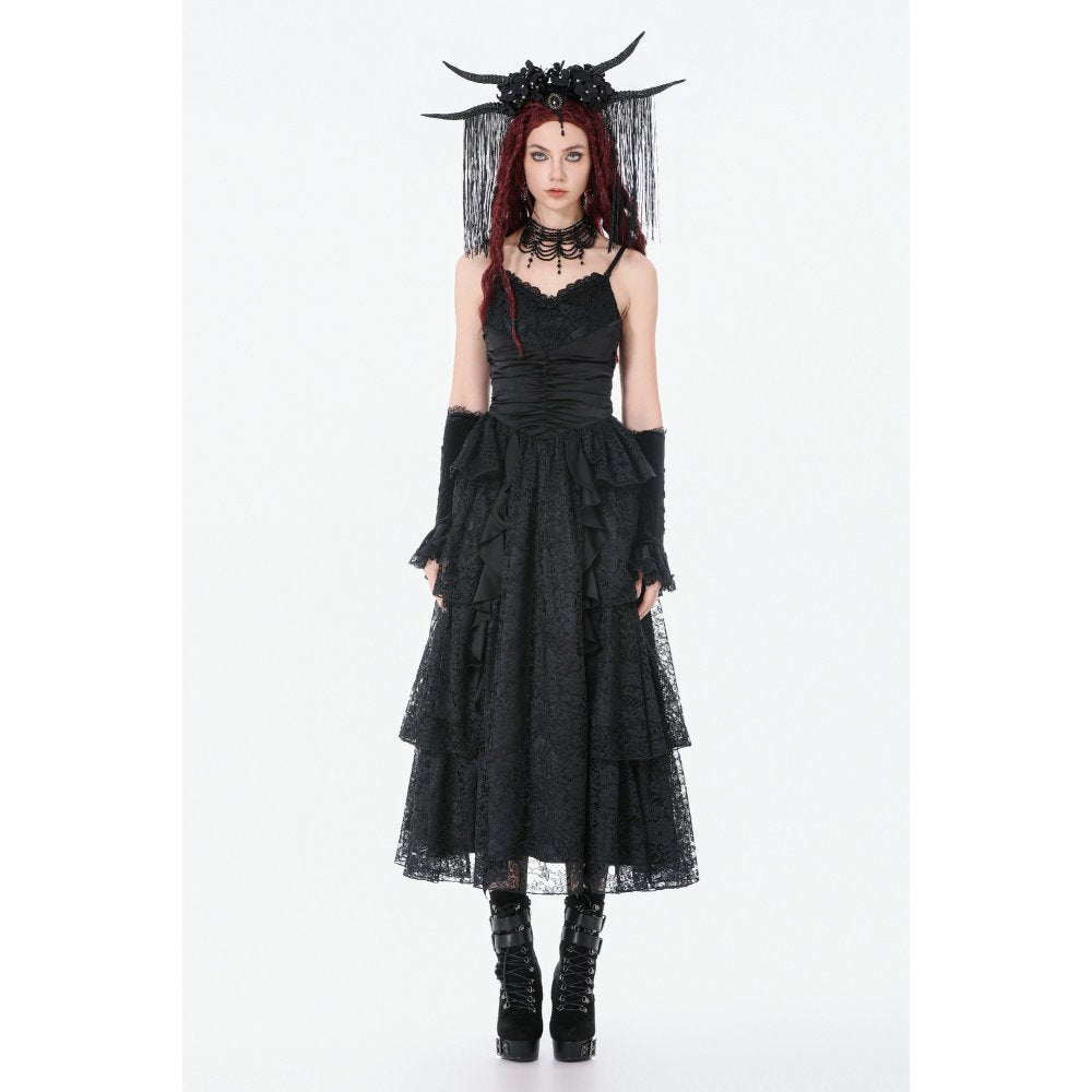 Robe gothique en satin et dentelle Dark in Love