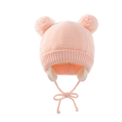 Braid Hat Gloves Warm Ear Protection Children's Knitted Hat