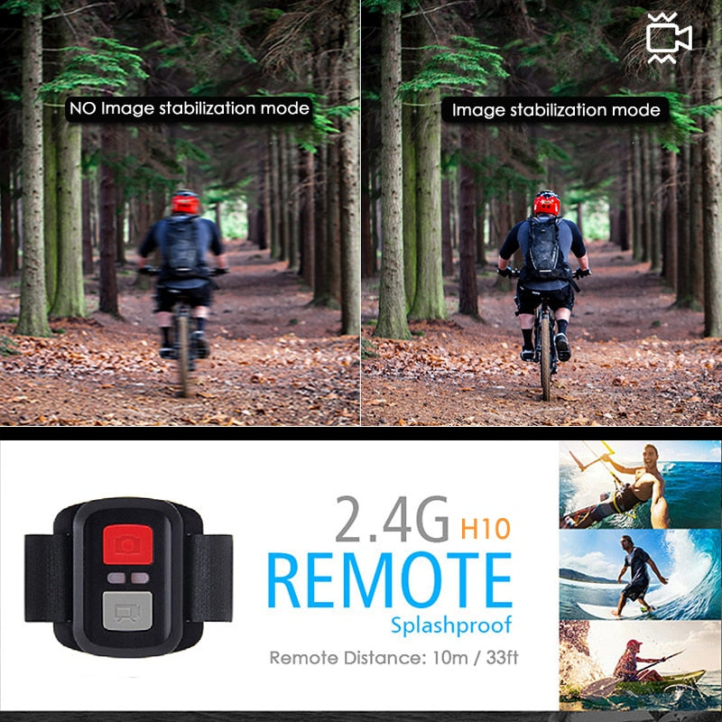 H10 EIS Anti-shake Action Camera Ultra HD 4K / 60fps