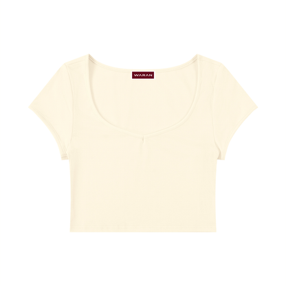 Women's Slim Cap Sleeve Crop T-Shirt