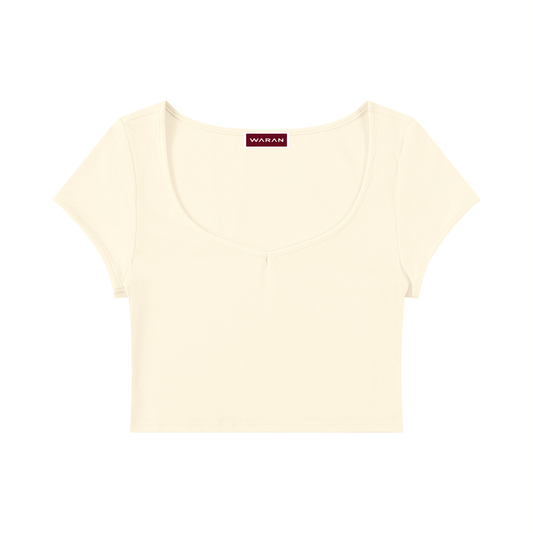 Women's Slim Cap Sleeve Crop T-Shirt