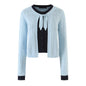 Women's Color-Block Argyle Cardigan Sweater