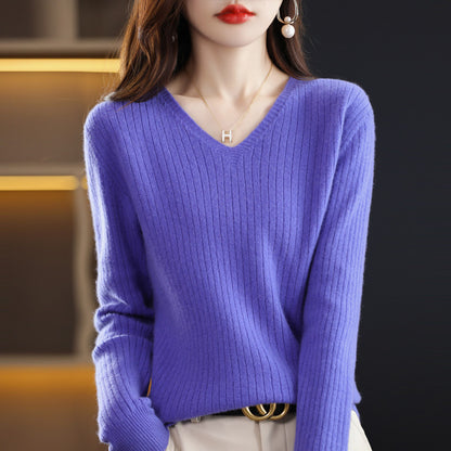 Women's Knitwear V-neck Pullover