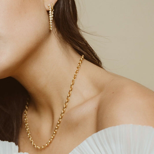 Ladies' Earrings 24KAE 42458Y Golden