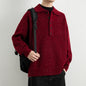 Men's  Lapel Collar Loose Knit Sweater