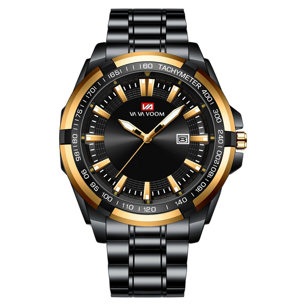 Montre Lumineuse à Ceinture en Acier Sports et Affaires