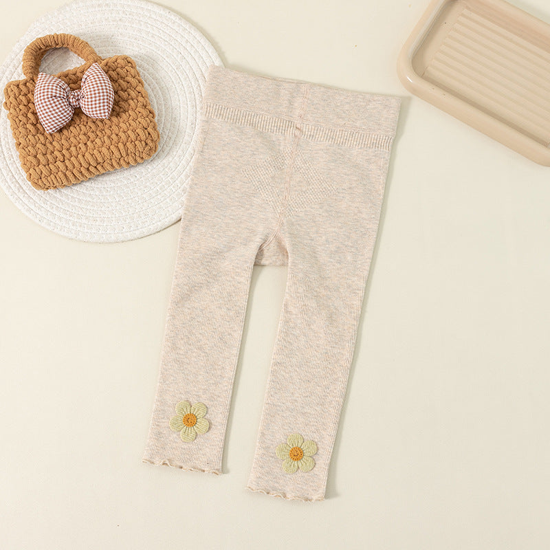 Girls Trousers Thickened, Sanded Fabric Thin Pantyhose