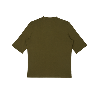 Womens Mock Neck Short Sleeve T-Shirt