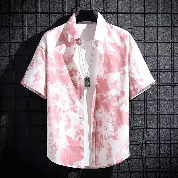 Men's silk High-end Printed Shirt