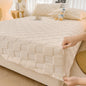 Milk Fiber Fitted Sheet Solid Color Tower Velvet Three-dimensional Carved