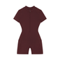 Women's Quarter-Zip Short Sleeve Romper