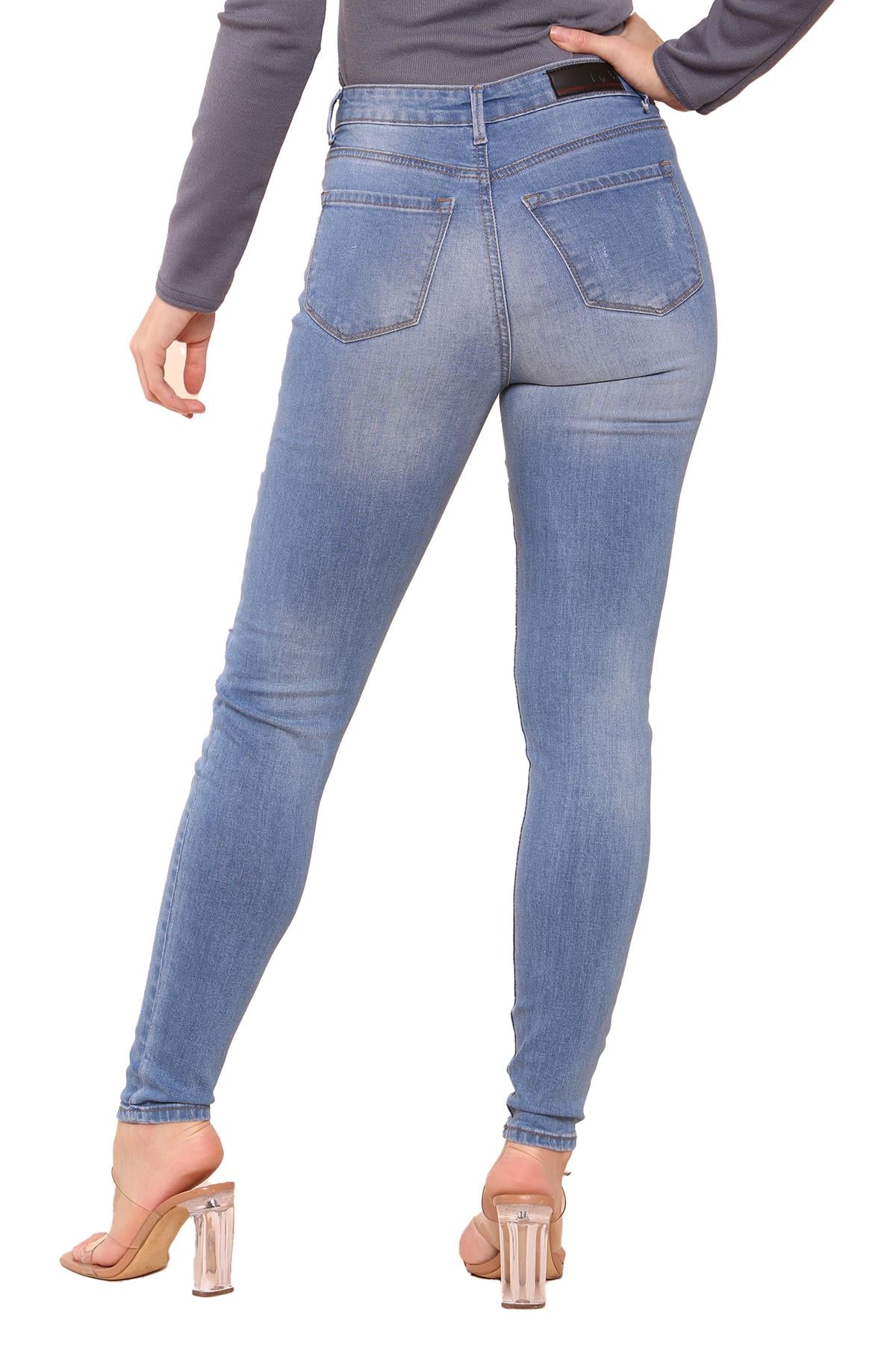 Enzo Jean Skinny Femme Slim Stretch Nouveau Pantalon en Jean Taille UK