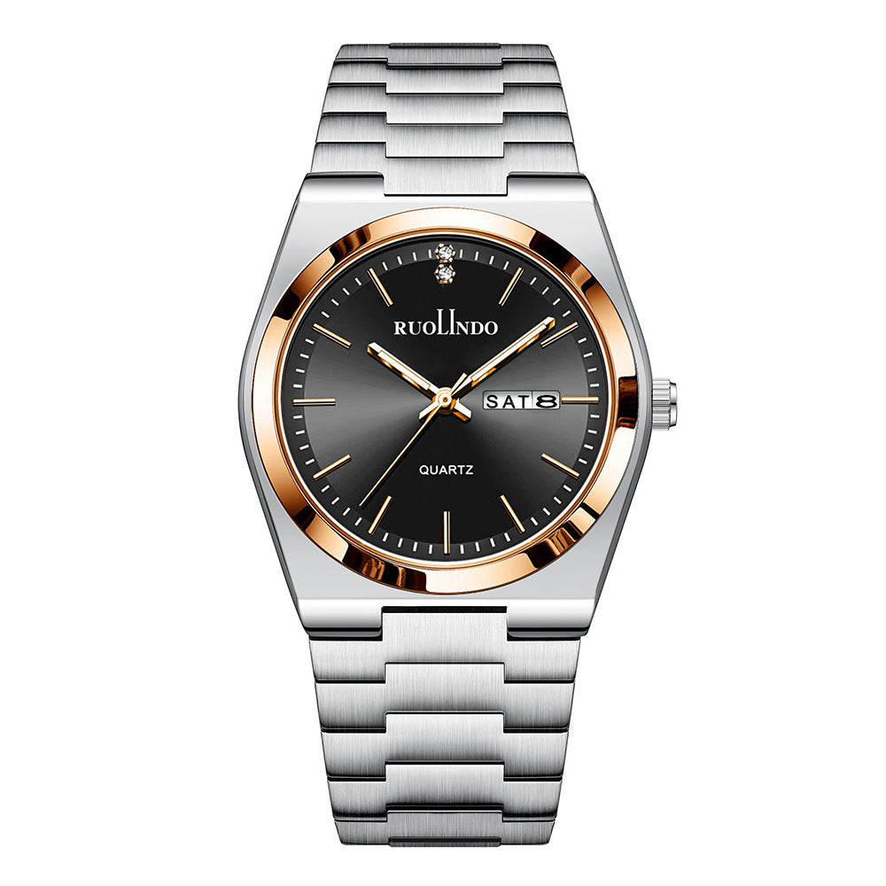 RUOLINDO Stainless Steel Luminous Men's Watch