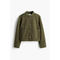 Womens Denim Stand Collar Jacket