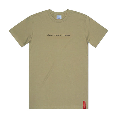 NVYSKN Mens Cotton Latin Design T Shirt “Dum Vivimus, Vivamus”