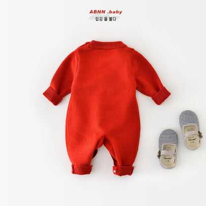 Baby Jumpsuit Cartoon Knitted Rabbit Sweater
