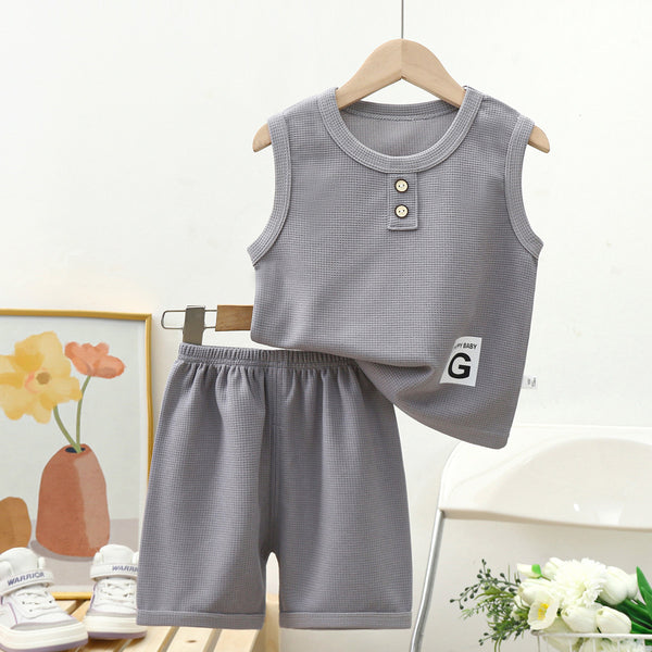 Baby Short-Sleeve Vest Two-Piece Set