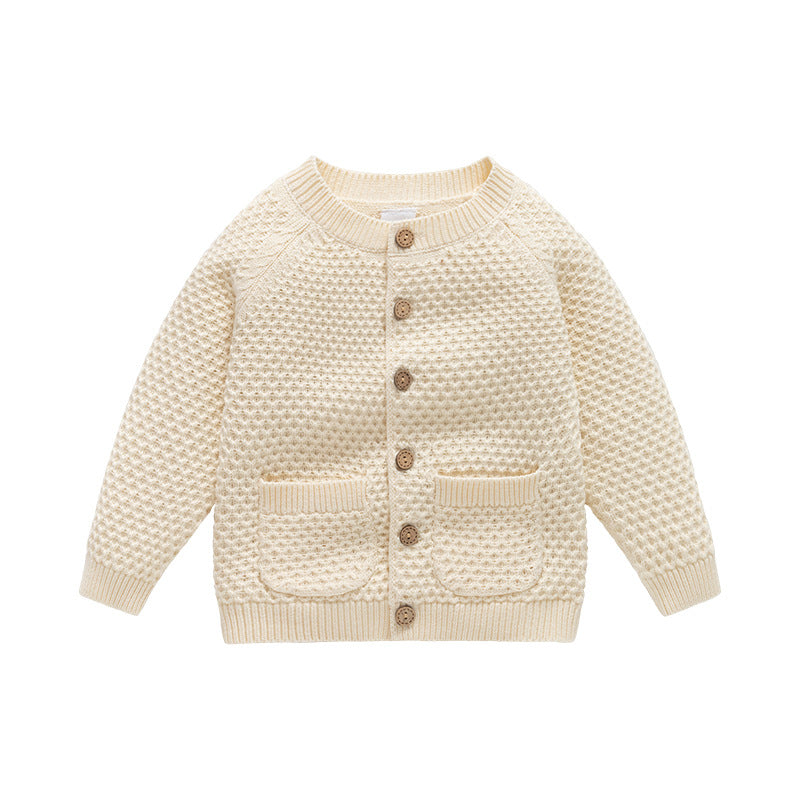 Boys' Fall Winter Coat Round Neck Sweater