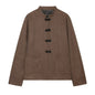 Buckled stand up collar long sleeved jacket for women
