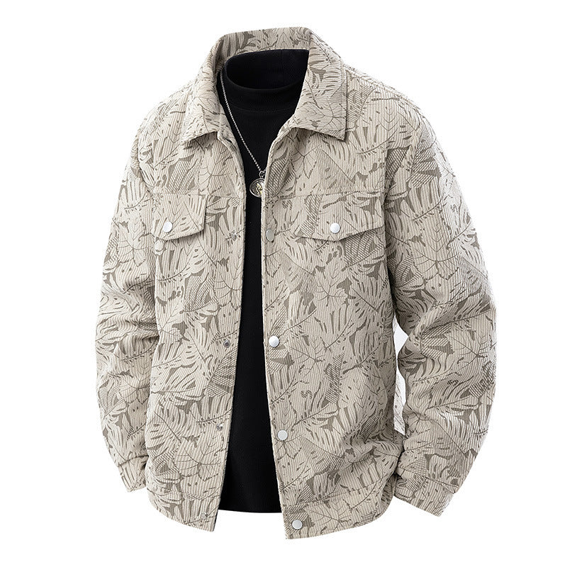 Corduroy Slim-fit Casual Jacket m