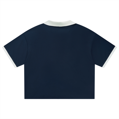 Unisex Collared Piping Boxy Soccer Jersey