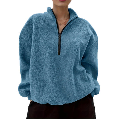 Women's Long-sleeved Casual Solid Color Simple Sweater