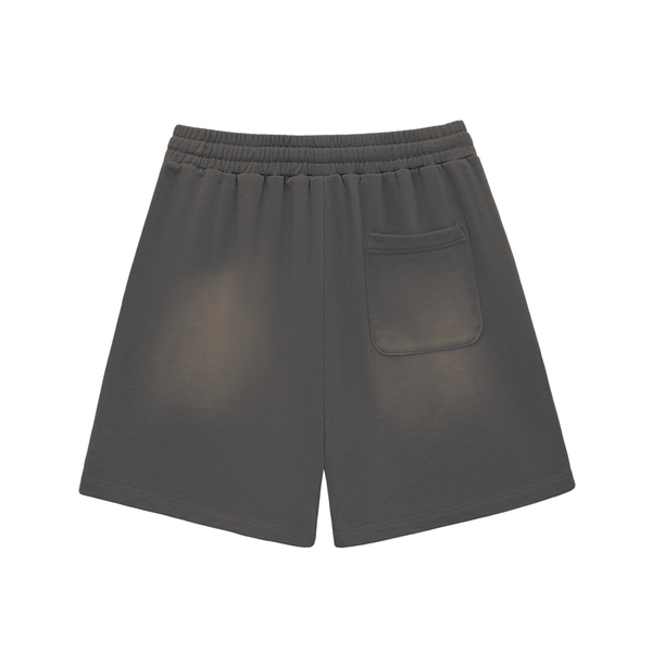 Sun Fade Raw Edge Cotton Shorts