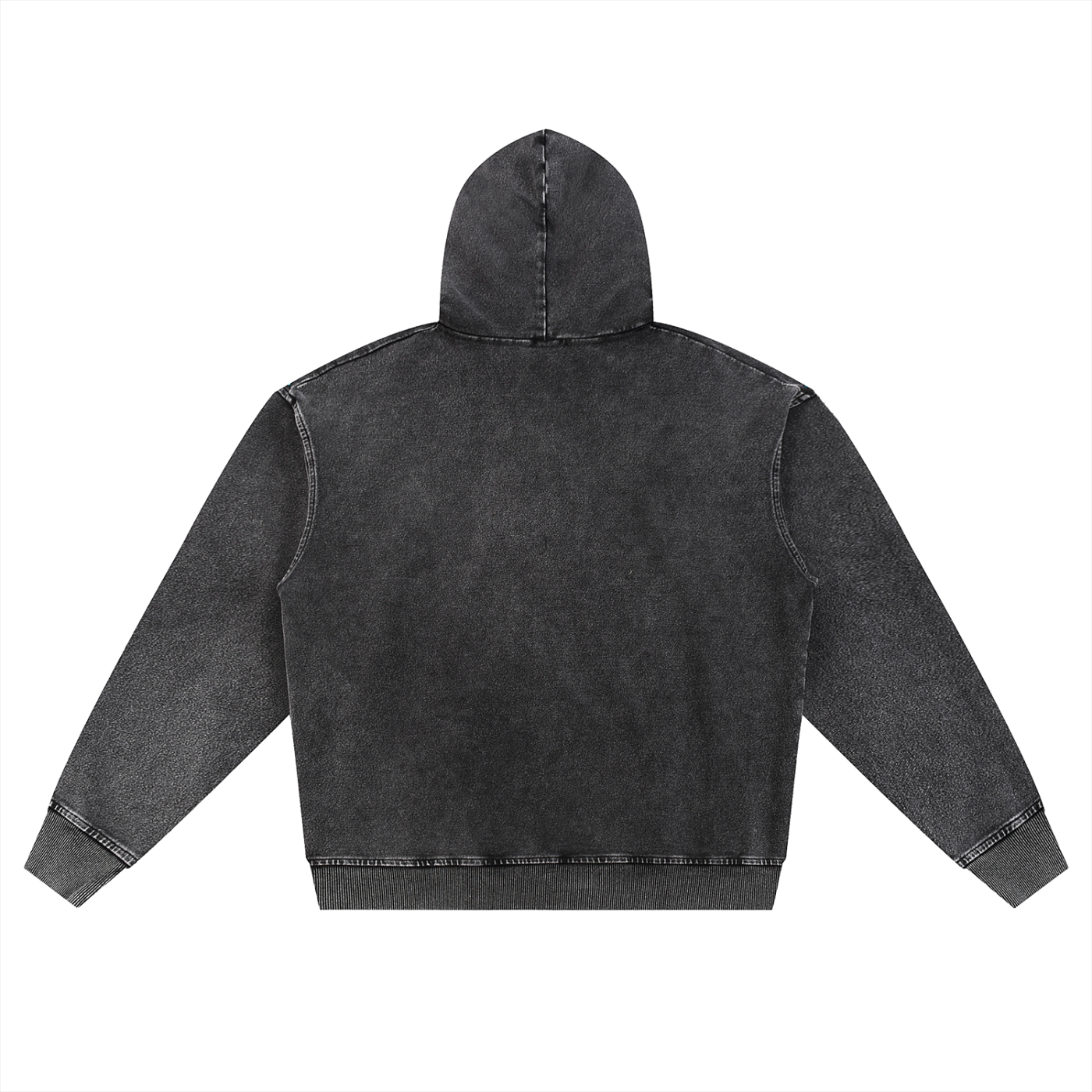 Waran Snow Wash Oversized Zip-Up Hoodie 380GSM