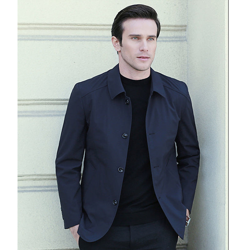 Men's Mid Length Single-breasted jacket