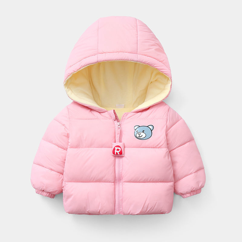 Children's Down Cotton-padded Warm Coat With Extra Fleece Lining