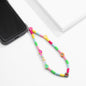 geometric soft ceramic pendant rope chain