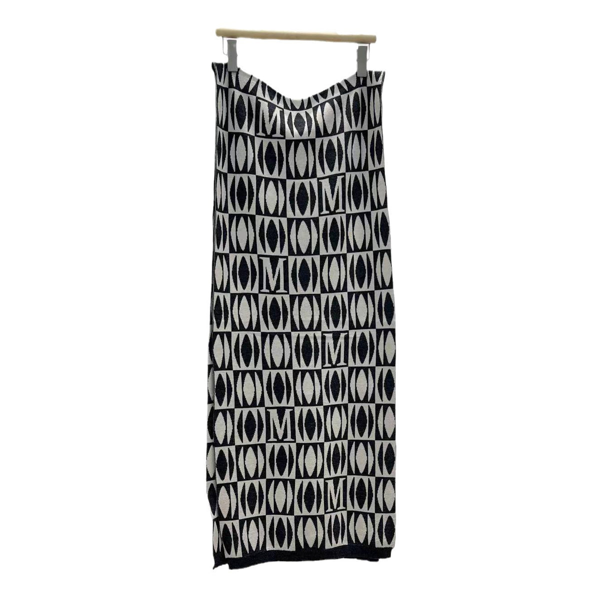 Cashmere wool double-sided jacquard knitted scarf - view 5