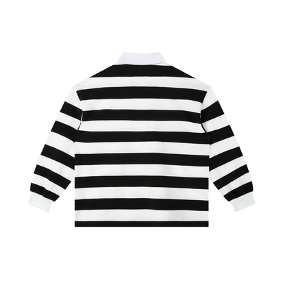 Waran Color Block Stripe Polo Shirt