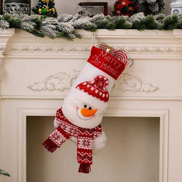 3D Elk Knit Christmas Socks