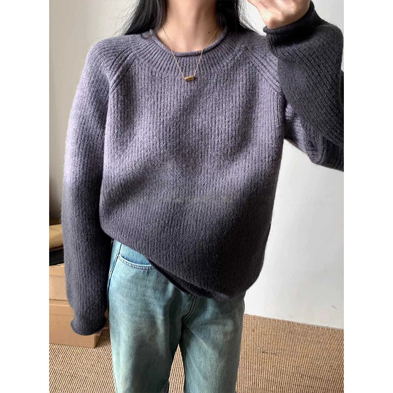 Gradient colored sweater for women