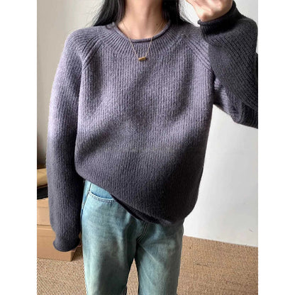 Gradient colored sweater for women