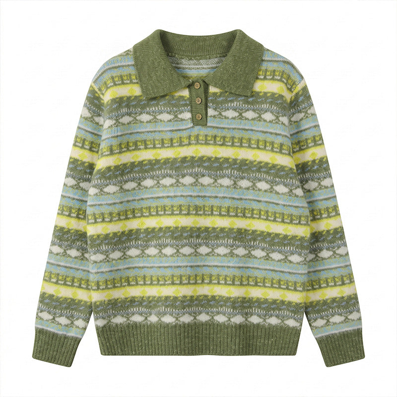 Striped long sleeved sweater