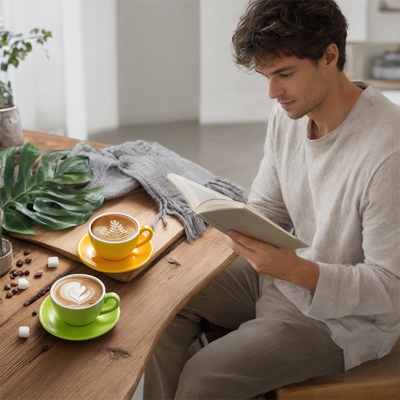Nordic Minimalist Ceramic Coffee Cup Set – 300ml