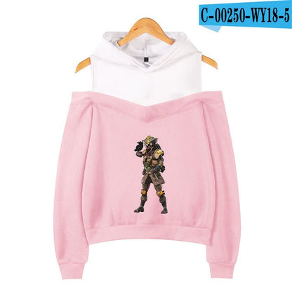 Apex Legends Print Hoodies Sweatshirts Women Sleeve Off-Shoulder Exclusive