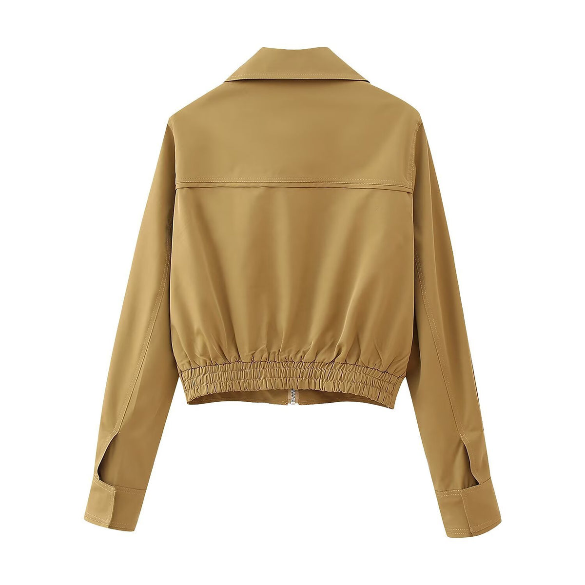 Short lapel long sleeved jacket