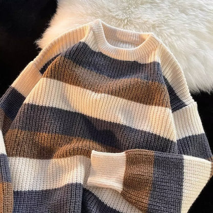Men's Color Block Crew Neck Sweater