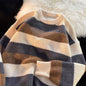 Men's Color Block Crew Neck Sweater